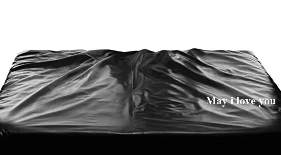 Пластиковая простыня для игр БДСМ бондаж черный лист постельного белья секс