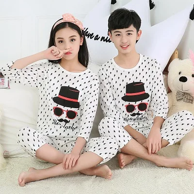 XB-short Пижамный комплект для больших мальчиков; пижамы с короткими рукавами и рисунком; одежда для сна; одежда для маленьких девочек; хлопковые подростковые пижамы; домашняя одежда для младенцев - Цвет: XB-short