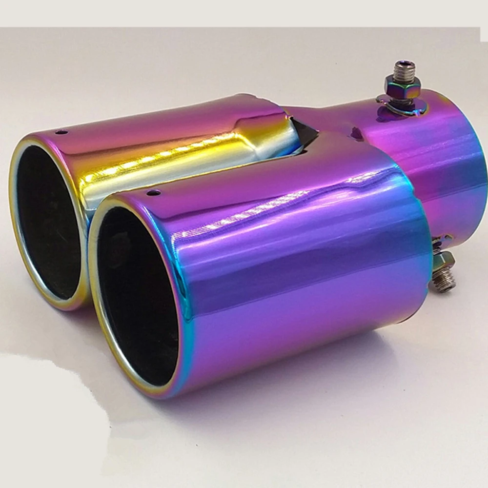 Universal 1pcs 63mm Autonly Car Exhaust Muffler Tip Stainless Steel Exhause Modified Fit for NISSAN SUNNY/KIA/Honda C | Автомобили и