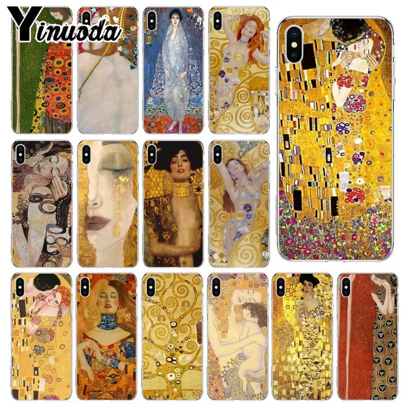 Yinuoda Gustav Климт TPU Мягкий силиконовый прозрачный чехол для телефона iPhone X XS MAX 6 6s 7