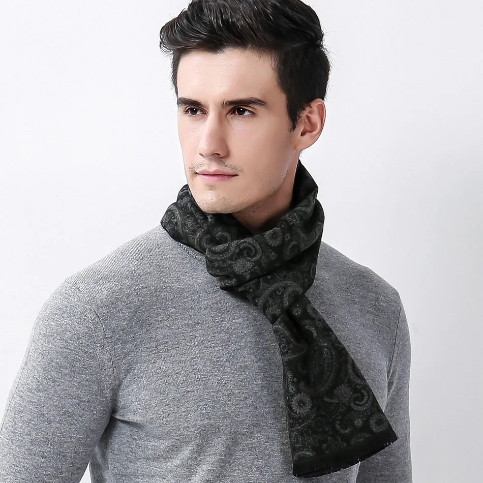 Men/'s Cashmere Winter Scarf Autumn Male Casual Warm Scarf Luxury Scarves 4 Color