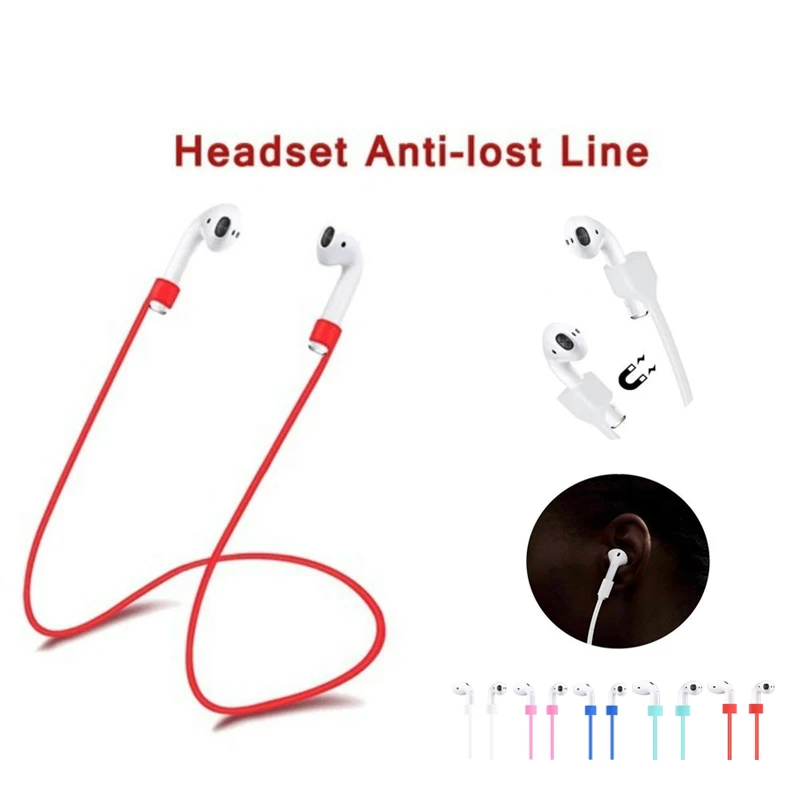 

For Airpods Headphones Magnetic Earphone Strap Anti-Lost Strap for Apple Airpod Super Copy i7s i20 i12 TWS Headset Silicone Cord