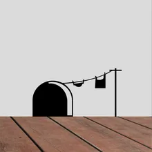 Calcomanías divertidas de pared de agujero con ratón para niños, calcomanías de pared de habitaciones, arte para mural de vinilo, decoración del hogar, póster Vintage, móvil creativo