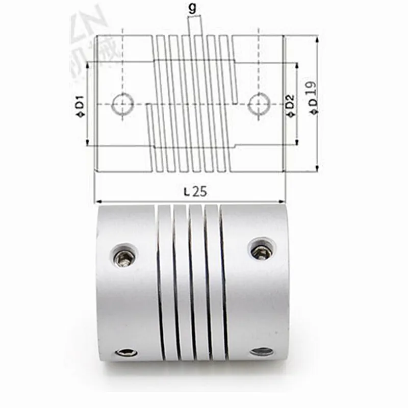 4 шт. CNC двигатель гибкое соединение D19 * L25 5 мм 8 кулачковое муфта паук Слива Муфта| |
