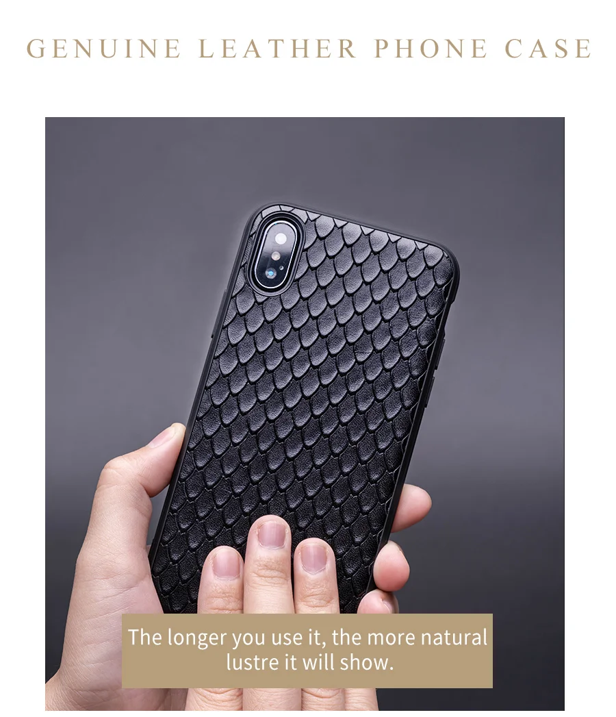 Iphonex чехол из искусственной кожи iphone7 8 plus XR XS max 6 6s Чехол Водонепроницаемый Бизнес воловья кожа Perlage красный синий черный