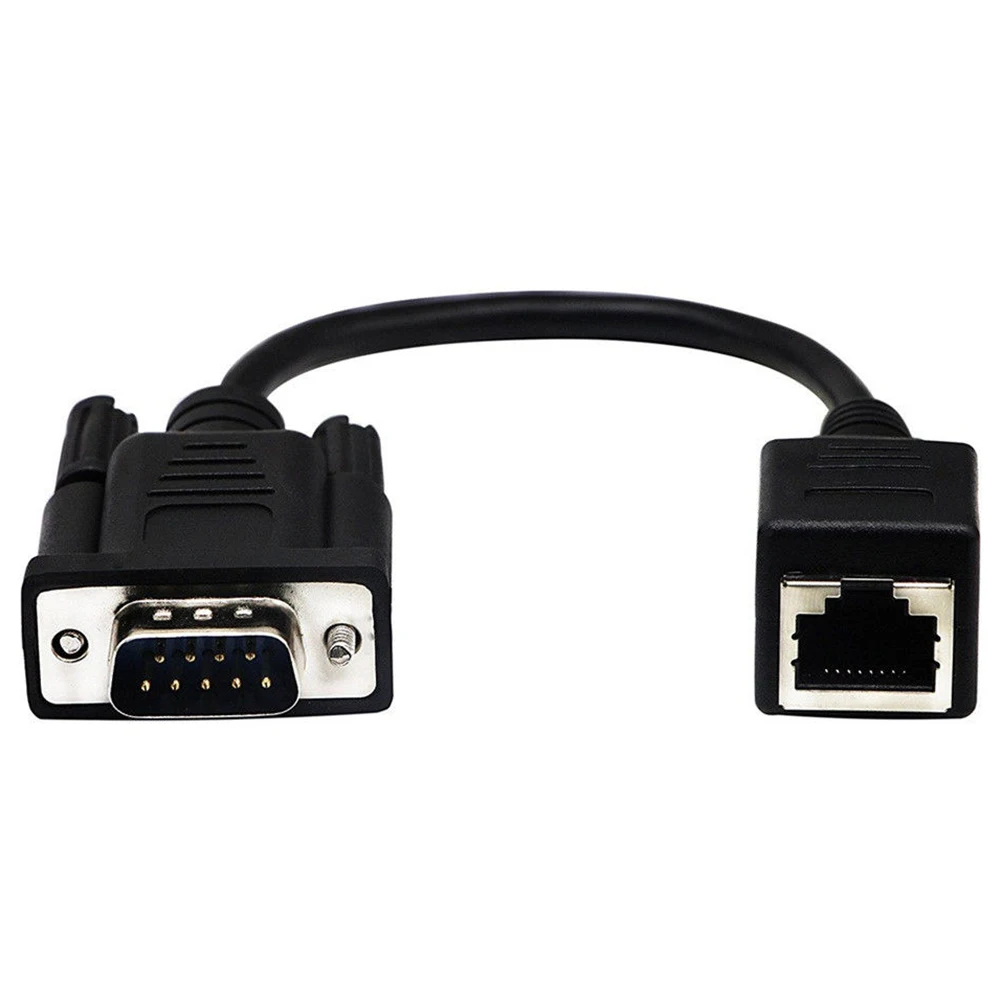 DB9 к RJ45 кабель VGA мужчины к RJ45 Extender адаптер конвертер сетевой кабель провода