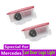 2х Автомобильный Дверной светильник, светодиодный светильник с логотипом для Mercedes Benz/amg E class w213 w212 C coupe c204 c63 w205 GLC GLE аксессуары