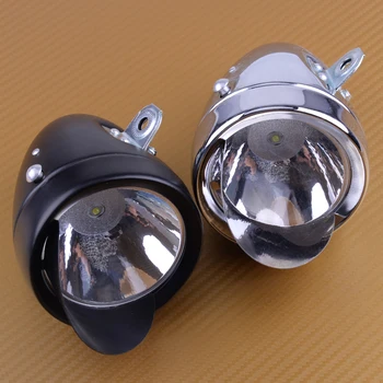 

beler Vintage Metal Chrome Bicycle Front Fog Light Head Lamp Retro LED Bike Headlight 2 Colors