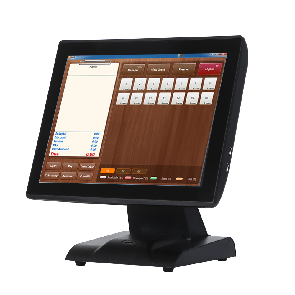 15 дюймовая профессиональная сенсорная Pos система для ресторана все в одном