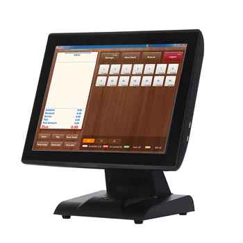 

15 inch Professional Restaurant All in One Touch Pos System Touch Screen POS System Machine Cash Register Black Color
