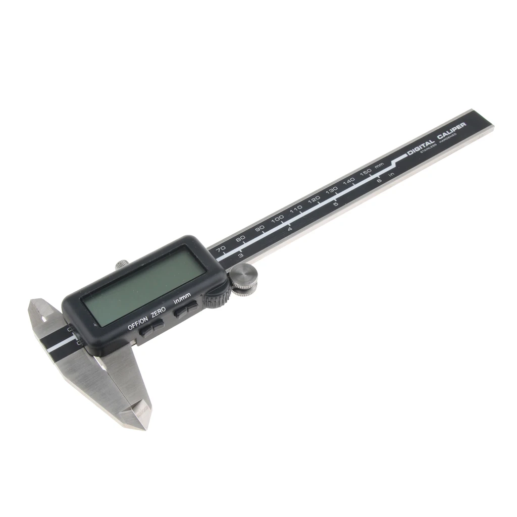 150mm x 0.01mm Industrial Stainless Steel Digital Vernier Scale Ruler Caliper Metric mm/ Inch