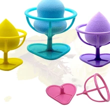 200 шт/партия пластиковый держатель для Макияжа Губки держатели косметический дисплей с слоеной стенд Губка из бутылочной тыквы яйцо сушилка кронштейн Подставка для спонжа