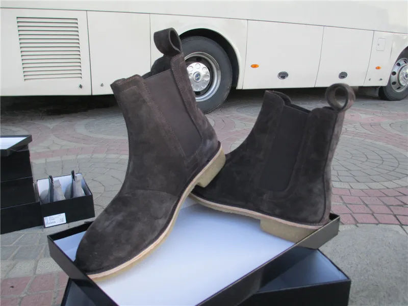 Г. новые стильные винтажные мужские ботинки «Челси» г. ботильоны из натуральной кожи мужские ботинки «Челси» на толстой подошве на платформе 36-47