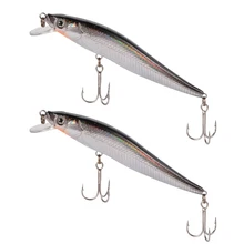 2Pcs Lot Minnow Crankbait Hard Bait Tight Wobble Jerkbait Slow Floating Finish Fishing Tackle 9cm 7g