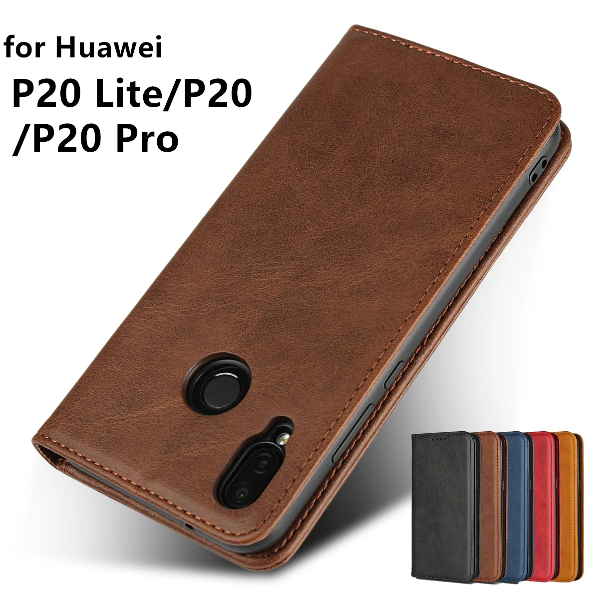 Leather case for Huawei P20 Lite Flip card holder Holster Pro Magnetic adsorption Cover Case | Мобильные телефоны и