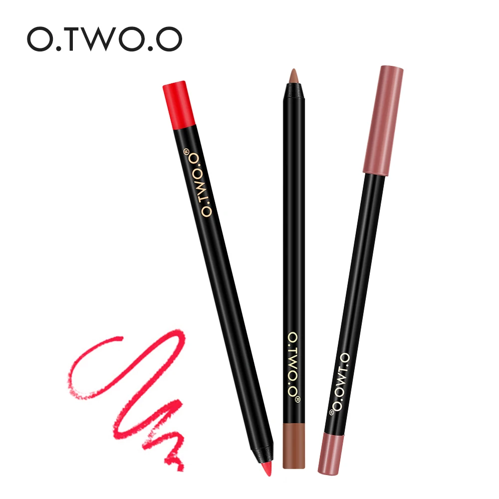

O.TWO.O Brand Lip Liner Matte Lips Makeup Professional Lipliner Pencil Pen Long Lasting Waterproof Natural Lip Batom Cosmetics