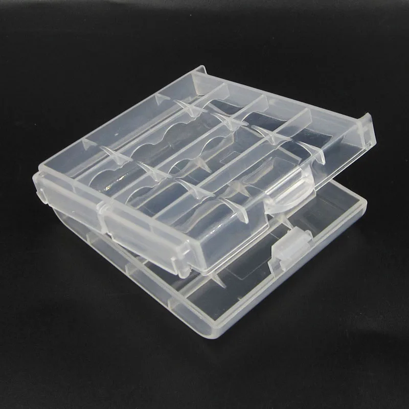4x Plastic Translucent Case Holder Storage Battery Box for AA AAA Battery NEW