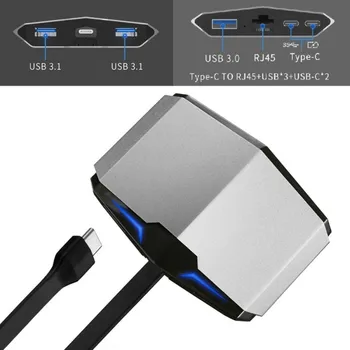 

USB3.1 Usb Hub Type C to HDMI USB3.0 RJ45 Adapter for MacBook Samsung Dex S8/S9 Huawei P20 Pro usb c Adapter Thunderbolt 3 Dock