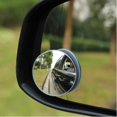 2pcs Car Rearview Mirrors Universal Blind Spot Rear View Mirror, Rimless Rearview Mirror Covers Wide Angle Round Convex  mirror
