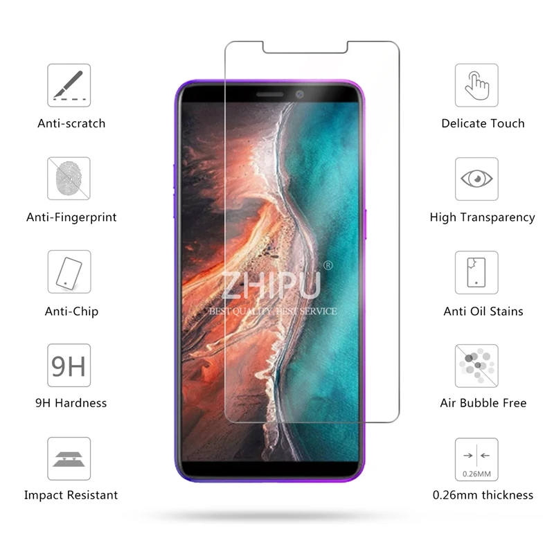 Закаленное стекло для ULEFONE P6000 PLUS защита экрана 2.5D 9H закаленное защитная