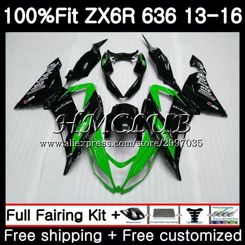 

Injection Green black For KAWASAKI NINJA ZX-636 ZX-6R 2013 2014 2015 2016 52HC.3 ZX 636 600CC ZX 6R ZX6R 13 14 15 16 Fairings