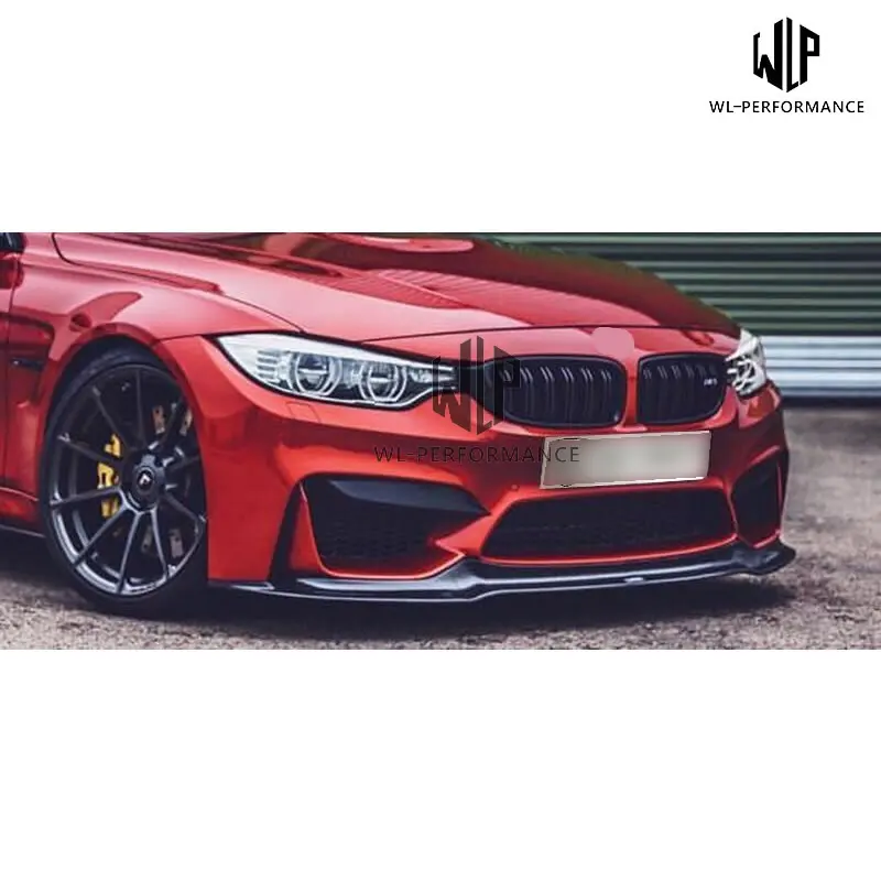 F82 M4 V стиль углеродное волокно передняя губа сплиттер автомобильный Стайлинг для