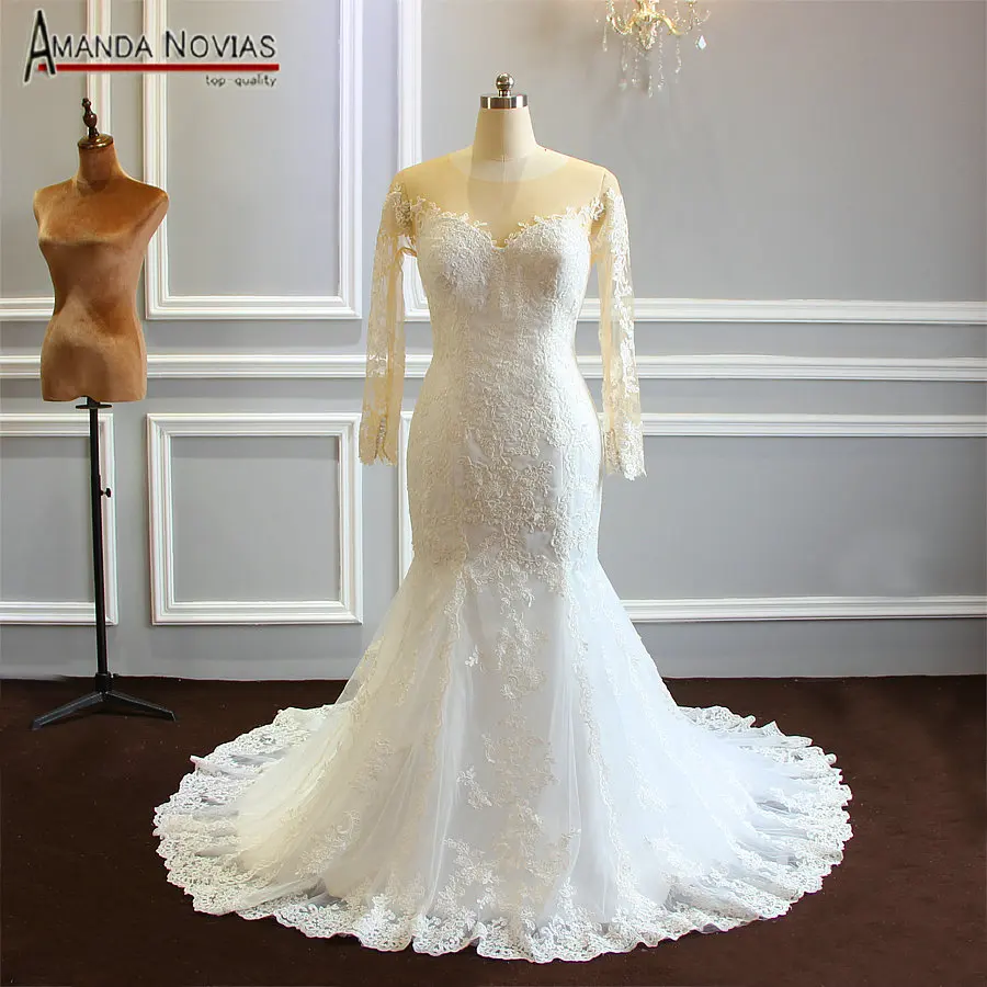 vestido de novia simple plus size mermaid wedding dress ...