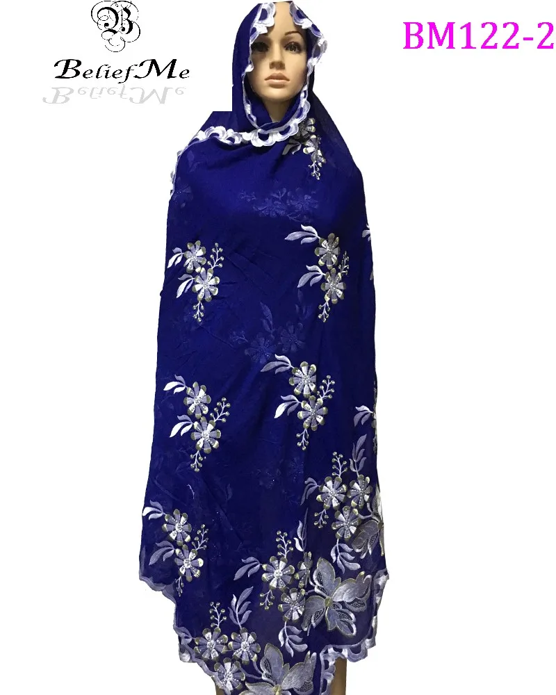 

2019 New Fashionable Big flowers new fashion muslim embroidery scarf multinational long scarf shawls wrap BM929