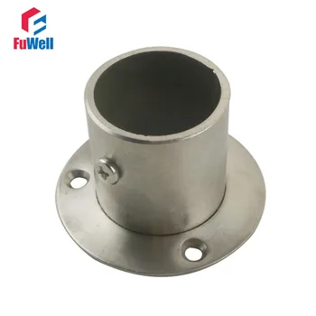 

2pcs 32mm Socket Diameter Flange Pipe Bracket 37mm Height Closet Rod Hanger Flange Bracket