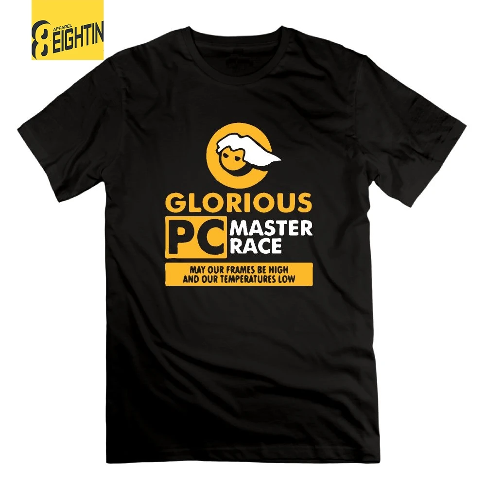 

Glorious PC Gaming Master Race T-Shirts Creative Design Short-Sleeved Tees Men's O-Neck T Shirts 100% Cotton