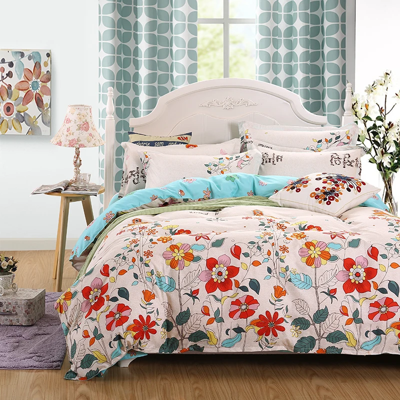 

NEW Hot!!!Free Shipping Reactive Printing BEDDING Bedding Set pillowcase queen king size QUILT COVER BED SET