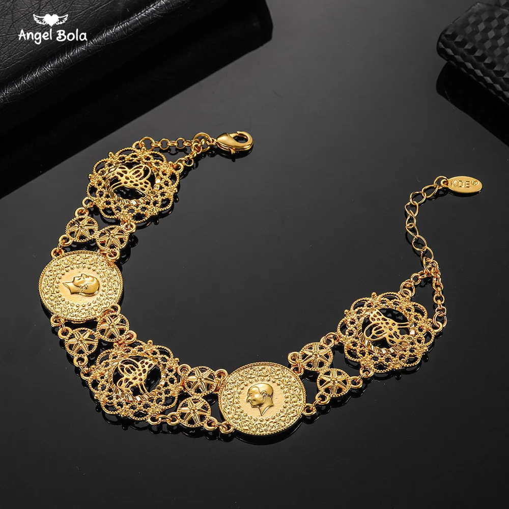 

Classic Men and Women Allah Bracelets Jewelry Gold Muslim Bracelets Islamic Arabia Middle East African Gifts No Faded