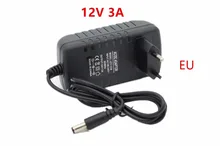 AC100-220V para DC12V 3A Power Adapter Led Interruptor do Transformador Driver de LED para smd 5050 3528 5630 led rgb faixa luz com a UE plugue