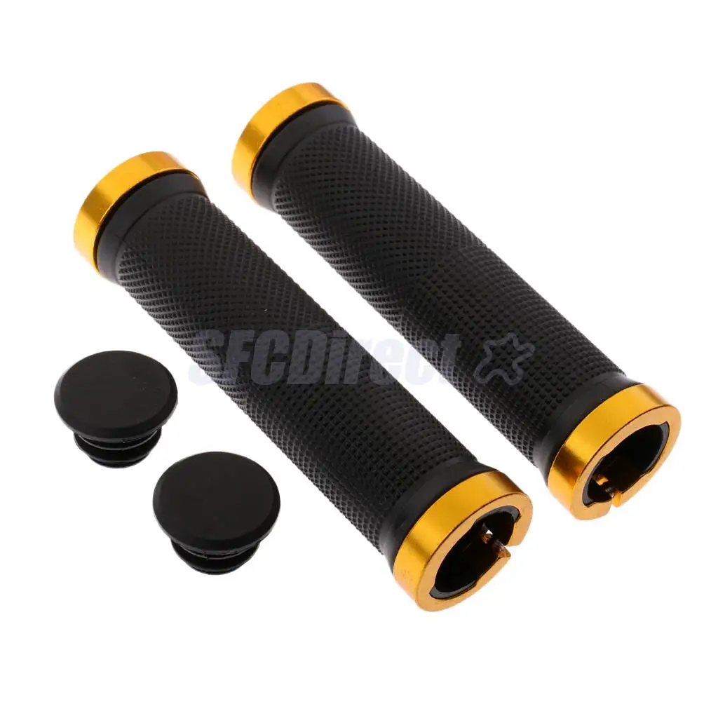 

1 Pair Handlebar Grips Bicycle MTB BMX Road Mountain Bike Handle Double Lock on Stainless Steel Bike Handlebar Hand Cover