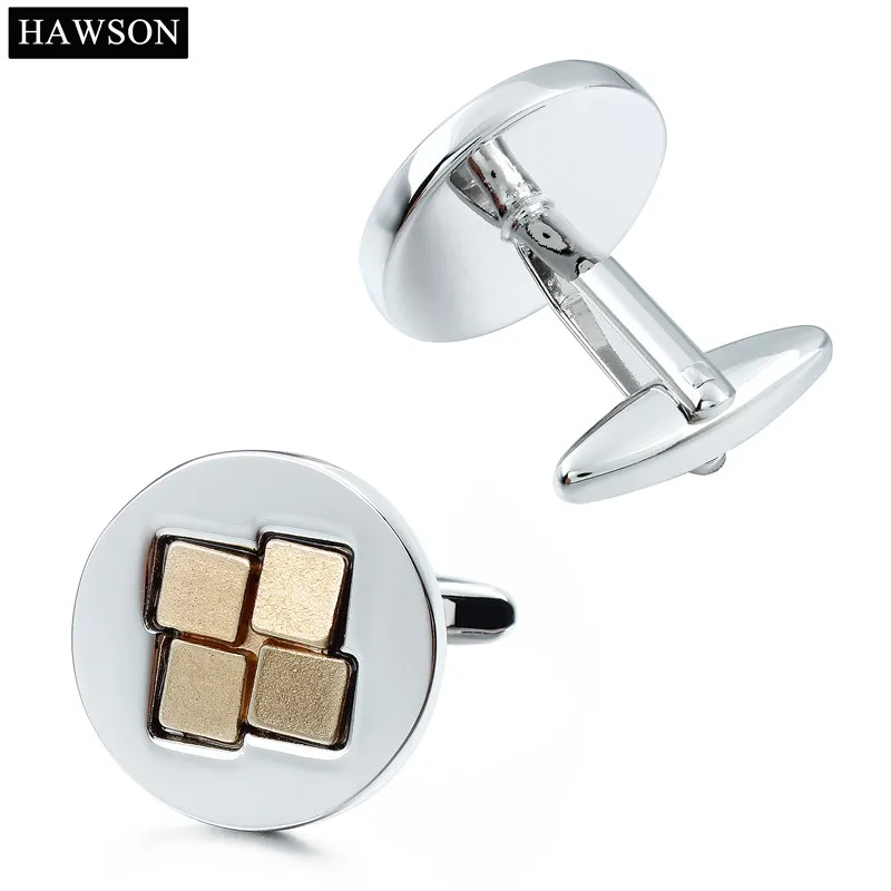 Классические 2 Запонки пуговицы Мужские украшения для футболки круглые