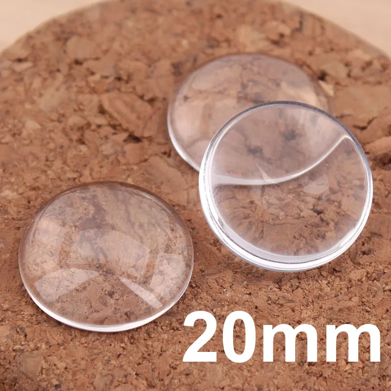 500x20 мм ручной работы прозрачный стеклянный кабошон купола круглые ювелирные