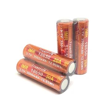 

8pcs/lot TrustFire IMR 18650 20A 3.7V 3500mAh 12.95Wh High-Rate Lithium Rechargeable Battery For E-cigarettes LED Flashlights
