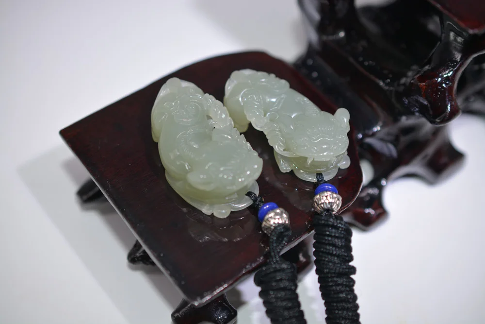 XinJiang HeTian Jade подвеска, Прямая поставка, счастливый амулет, пара влюбленных, отважных солдат, ожерелье для мужчин и женщин с цепочкой