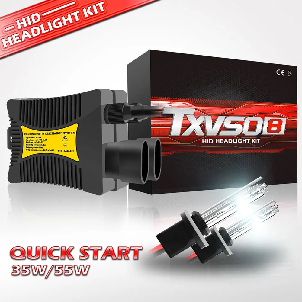 

TXVSO8 12V 2PCs 35W 55W 880 881 H27 Socket HID Kit Auto Car Canbus Xenon Headlight Bulbs 3000K-12000K 8000 Lumens Best DIY