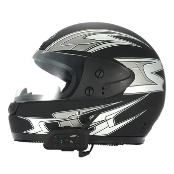 

V6-1200 Intercom Headphones Motorcycle Headset Bluetooth 1200M Hands-free Interphone Helmet Headset for Six Motorcycle Riders