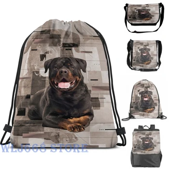 

Funny graphic print shoulder Bags women Rottweiler - Metzgerhund Digital Art Single shoulder backpack travel for men Gym Bag