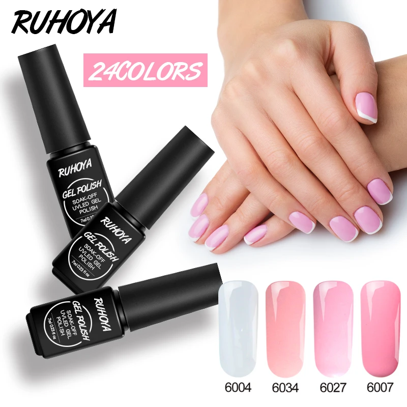 Ruhoya Fashion Gel Varnishes Easy Painting One Step UV Nail Art Design Soak Off LED 3 In 1 Lacquer No Need Top Base | Красота и