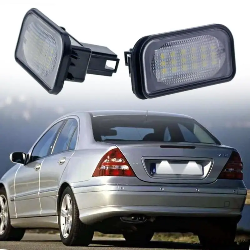 

2x LED License Plate Lights for W211 W203 5D W219 R171 Canbus Number Plate Lamps 6500K Special LED License Lamp for Mercedes-Ben