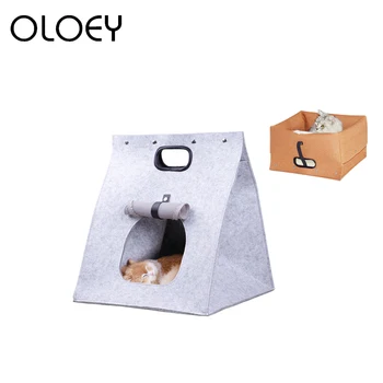 

Portable Cat House Removable Breathable Warm and Comfortable Soft Cotton Kennel for Small Pet Dogs Cats Bed Mat Supplies