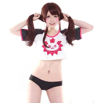 

[Stock] DVA Game OW D.VA Hana Song Cosplay Costume Hana Song T shirt Daily costume Halloween Costume for women free shipping