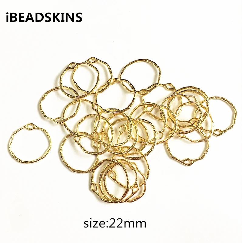 

New arrival! 22mm 50pcs/lot gold color zinc alloy ring-shape charm for jewelry DIY ( as shown)#2012
