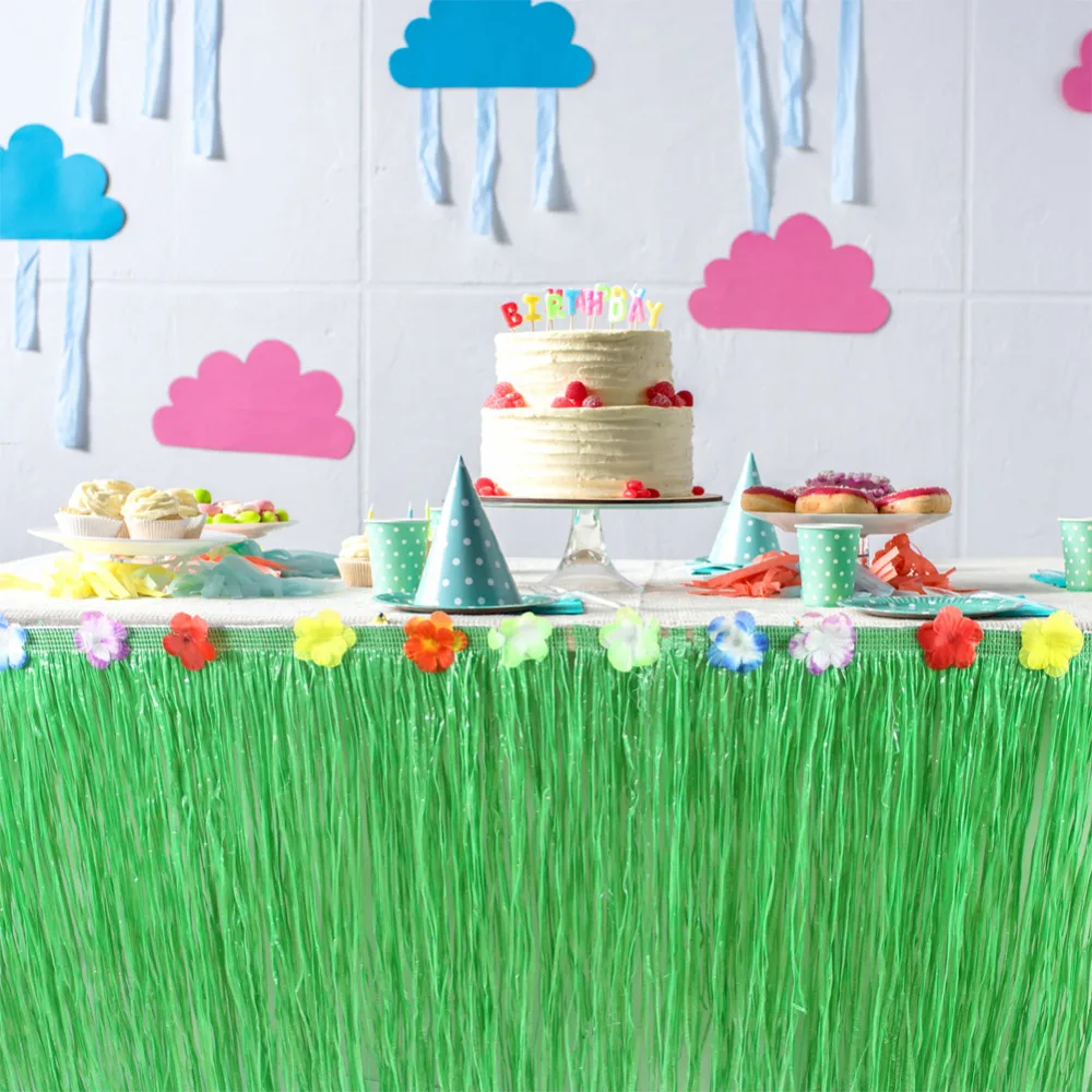diy grass table skirt