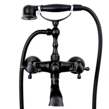 Oil Rubbed Bronze Telephone Style Wall Mounted Claw foot Bathroom Tub Shower Faucet Set w / Handheld Shower atf005 Oil Rubbed Bronze Telephone Style Wall Mounted Claw foot Bathroom Tub Shower Faucet Set w / Handheld Shower atf005