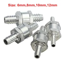 4 Size Valves 6/8/10/12mm Aluminium Alloy Fuel Non Return Check Valve One Way Fit Carburettor
