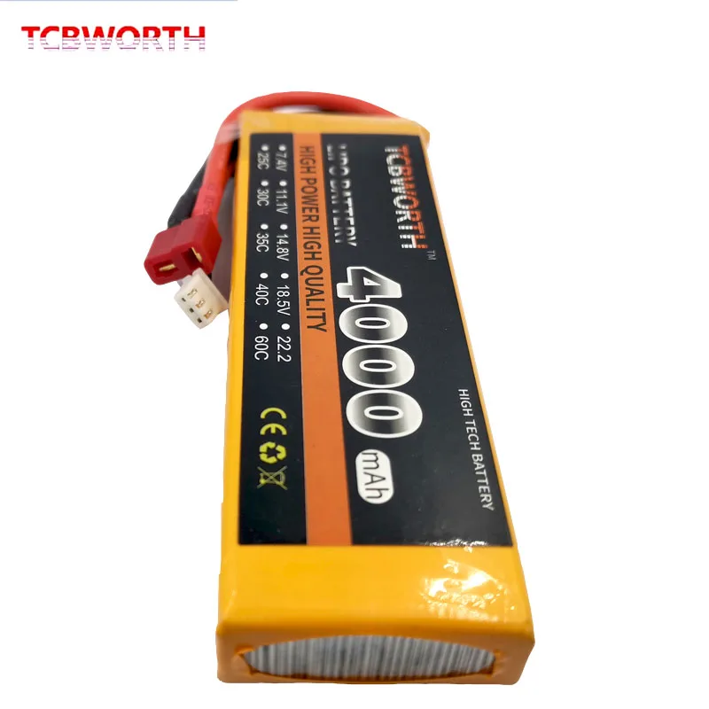 Аккумулятор LiPo 2S 7 4 в 4000 мАч 40C 60C для радиоуправляемого автомобиля вертолета
